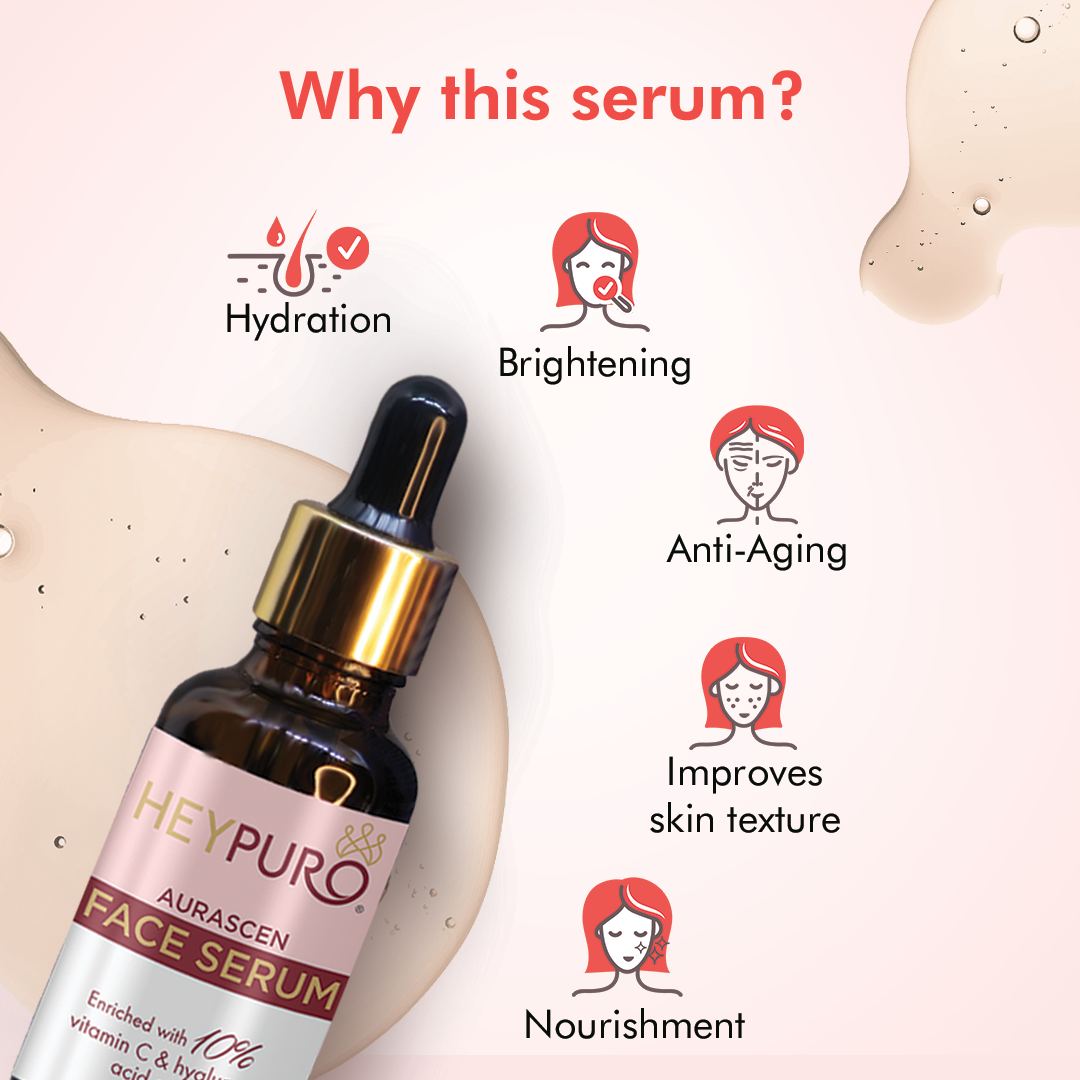 Glowy Skin Face Serum With Vitamin C & Hyaluronic Buy 1 Get 1 Free