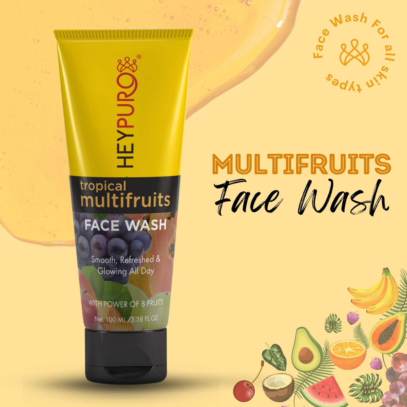 MultiFruits Facewash | Smooth, Refreshed & Glowing Skin.