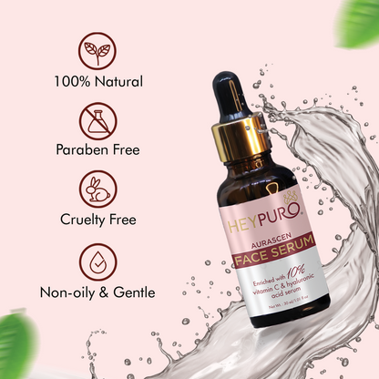 Glowy Skin Face Serum With Vitamin C & Hyaluronic Buy 1 Get 1 Free