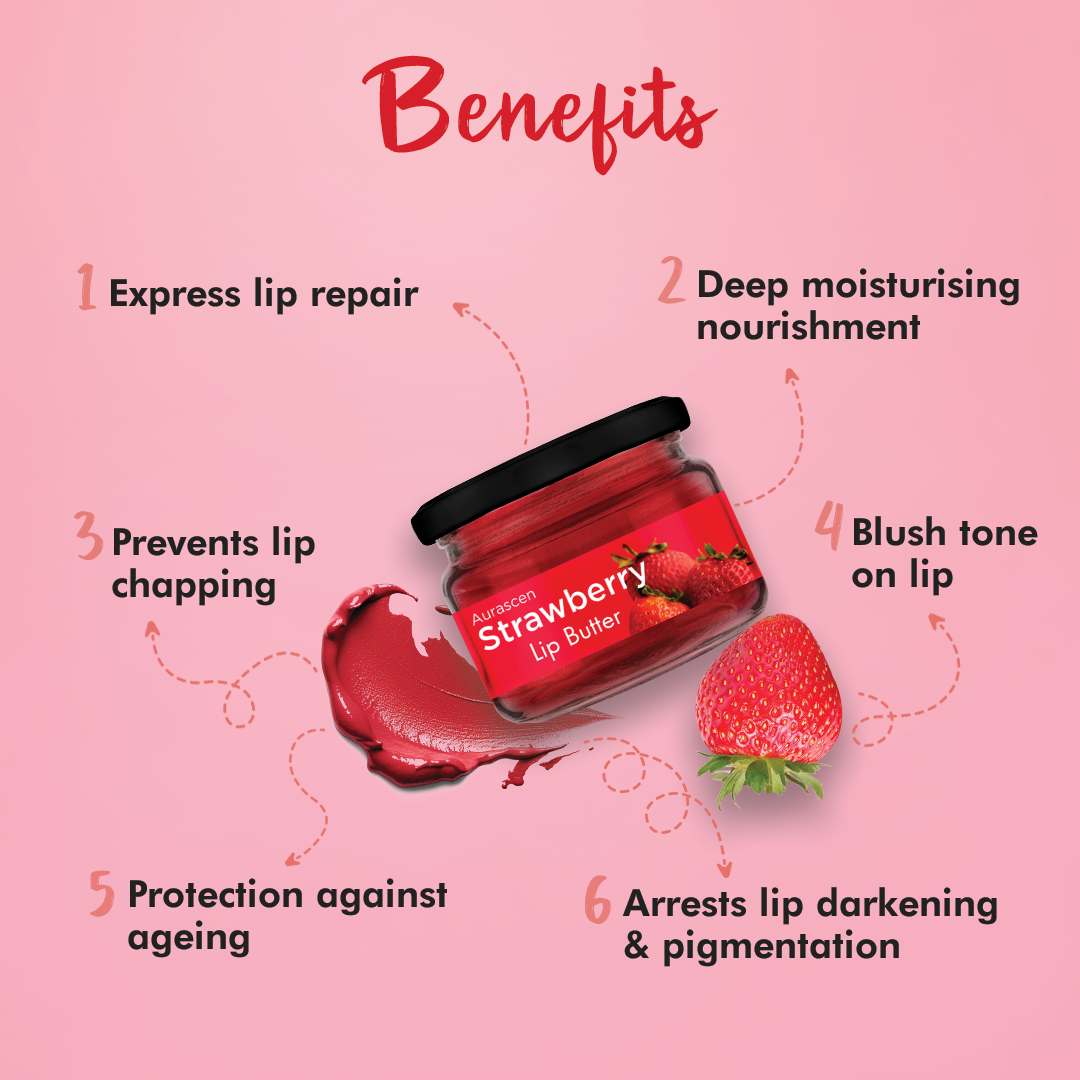 Strawberry Lip Butter for Soft & Glowing Lips